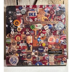 VTG 1984 Springbok Pick A Winner Jigsaw Puzzle President Campaign Buttons Slogan
